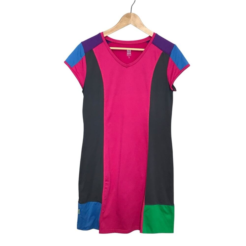 TITLE NINE Women's M Regulator Colorblock Nylon Blend Athletic Pocketed Dress
